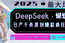 最新项目DeepSeek+蝴蝶号中老年金主最爱国学/心理学/养生/疗愈/情感/育儿/宠物各种赛道02-19福缘网