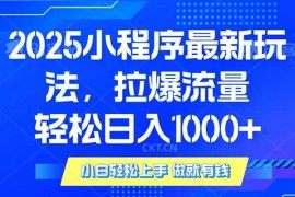 每天（14028期）2025年小程序最新玩法，流量直接拉爆，单日稳定变现1000+01-22中创网