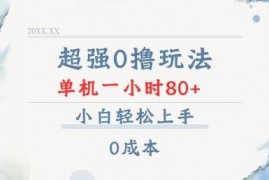 2024最新超强0撸玩法录录数据单机一小时轻松80+小白轻松上手简单0成本【仅揭秘】01-03冒泡网