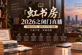 （20448期）「虹书房」2026之闭门直播-更新2026年8月，陪伴万千中产家庭，不惑不惧、穿越周期