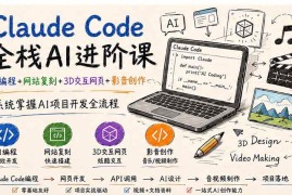 （19735期）Claude Code全栈AI进阶课；AI编程+网站复刻+3D交互网页+影音创作，系统掌握AI项目开发全流程