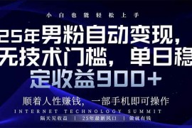 赚钱项目（14449期）25年男粉自动变现，小白轻松上手，日入900+03-09中创网