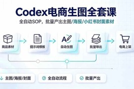 （19256期）Codex电商生图全套课｜全自动SOP，批量产出主图/海报/小红书封面素材