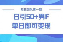 赚钱项目男粉引流新方法不违规，当日即可变现02-11冒泡网