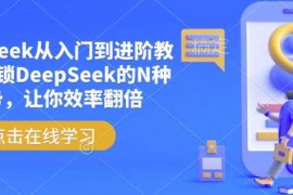 实战DeepSeek从入门到进阶教程，解锁DeepSeek的N种姿势，让你效率翻倍02-23冒泡网