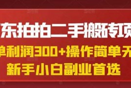 实战京东拍拍二手搬砖项目，一单纯利润3张，操作简单，小白兼职副业首选03-15冒泡网