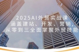 2025最新（14135期）2025AI外贸实战课：涵盖建站、开发、营销,从零到三全面掌握外贸技能02-10中创网