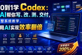 从0到1学Codex：让AI帮你写、改、测、交付，完整系统教学，利用AI实现效率翻倍（更新0918）