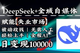 创业项目降维打击，DeepSeek+失业市场，全自动操作，结合人人刚需，单月利润轻松破100000＋02-23福缘网