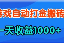 实战老款游戏自动打金，一天收益1k+人人可做，有手就行【揭秘】01-17冒泡网