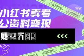 赚钱项目小红书卖考公资料，风口型项目，单价10-100都可，一日几张没问题03-02冒泡网