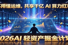 不用懂运维，共享千亿 AI 算力红利，2026AI 轻资产掘金计划